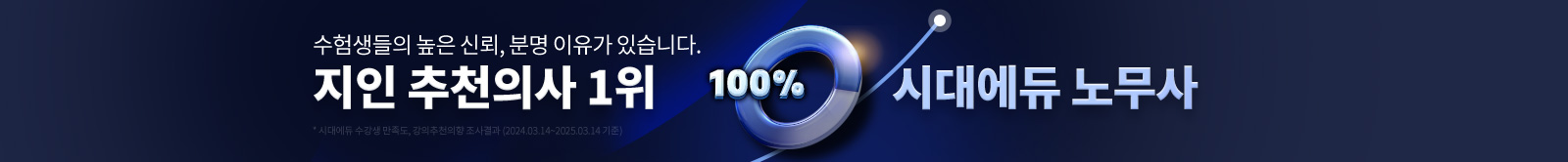지인 추천의사 1위 시대에듀 노무사